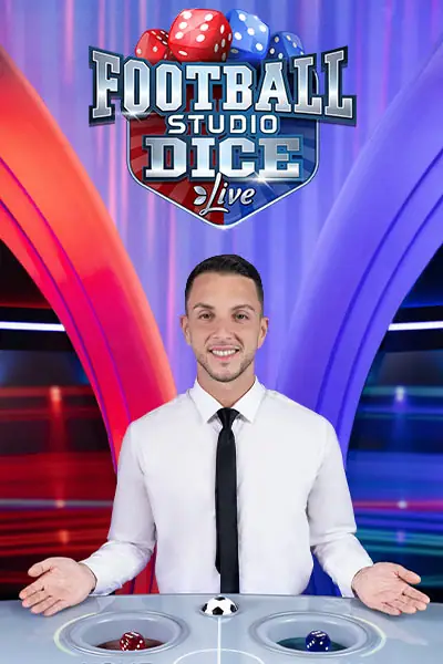 Football Studio Dice — live game show van Evolution — speel bij Trixino