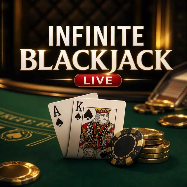 Infinite Blackjack — live blackjack van Evolution — speel bij Trixino