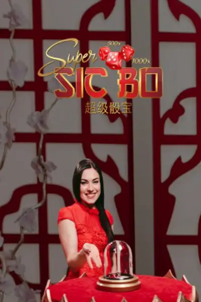 Super Sic Bo — live game show van Evolution — speel bij Trixino